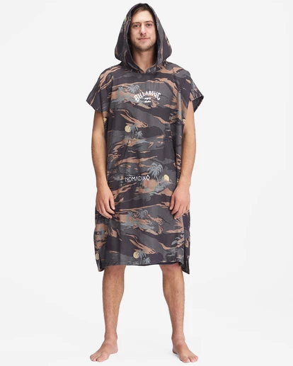 BILLABONG Nomadix x A/Div Hooded Poncho BLACK CAMO - Image 5
