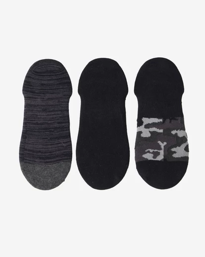 BILLABONG 3-Pack Camo No-Show Socks BLACK - Image 3