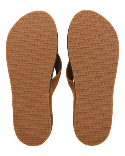BILLABONG Brunswick Leather Thong Sandals BROWN - Image 2